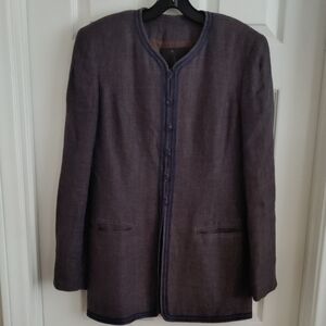 Jessica By Christopher Lai - Two-Tone Linen Women's Jacket